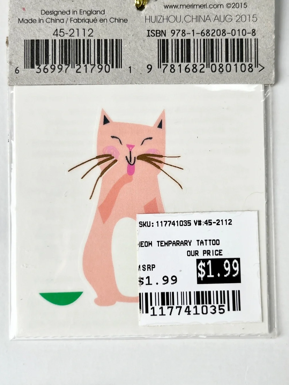 Meri Meri Temporary Tattoos - Pack of 5 (10 total tattoos)